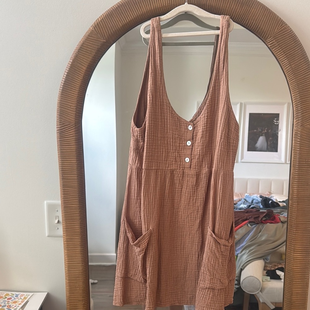 Show Me Your MuMu Brown Sleeveless Dress